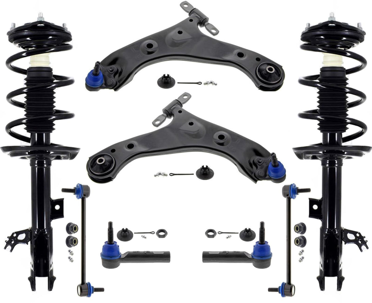 Front Struts Control Arms Tie Rods & Links For Toyota Highlander 2020-2022 AWD