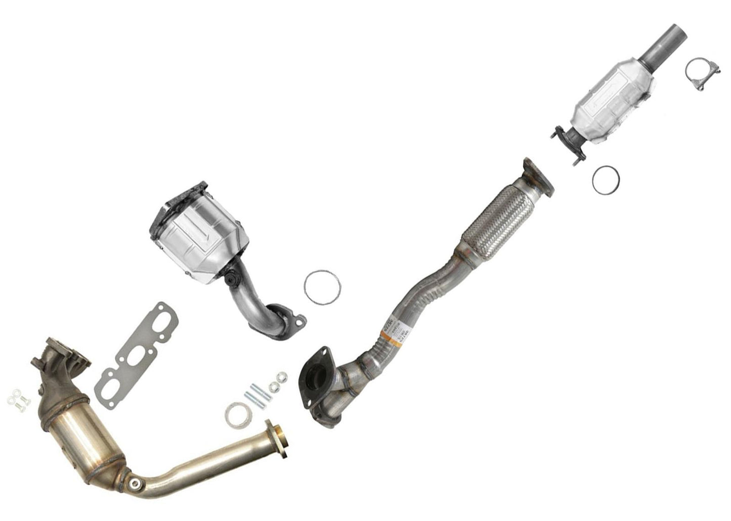 Front Upper & Rear Upper Catalytic Converters for Ford Fusion 2007-2008 3.0L