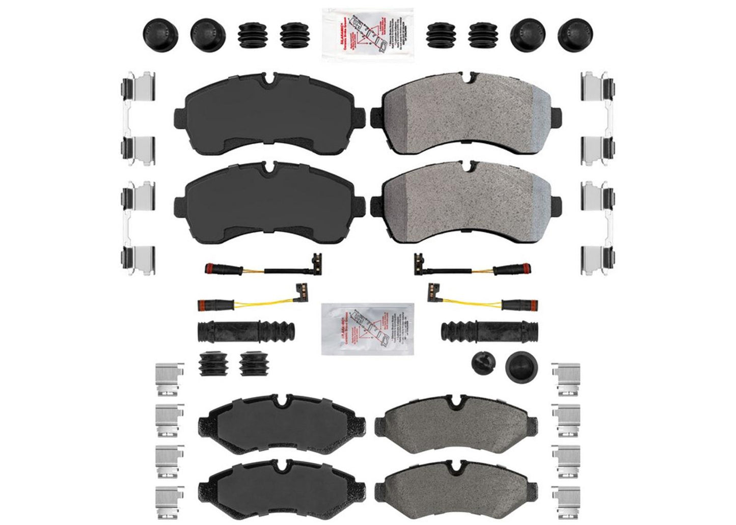 F&R Disc Brake Pads for Mercedes Benz Sprinter 2500 19-24 w Electric Parking
