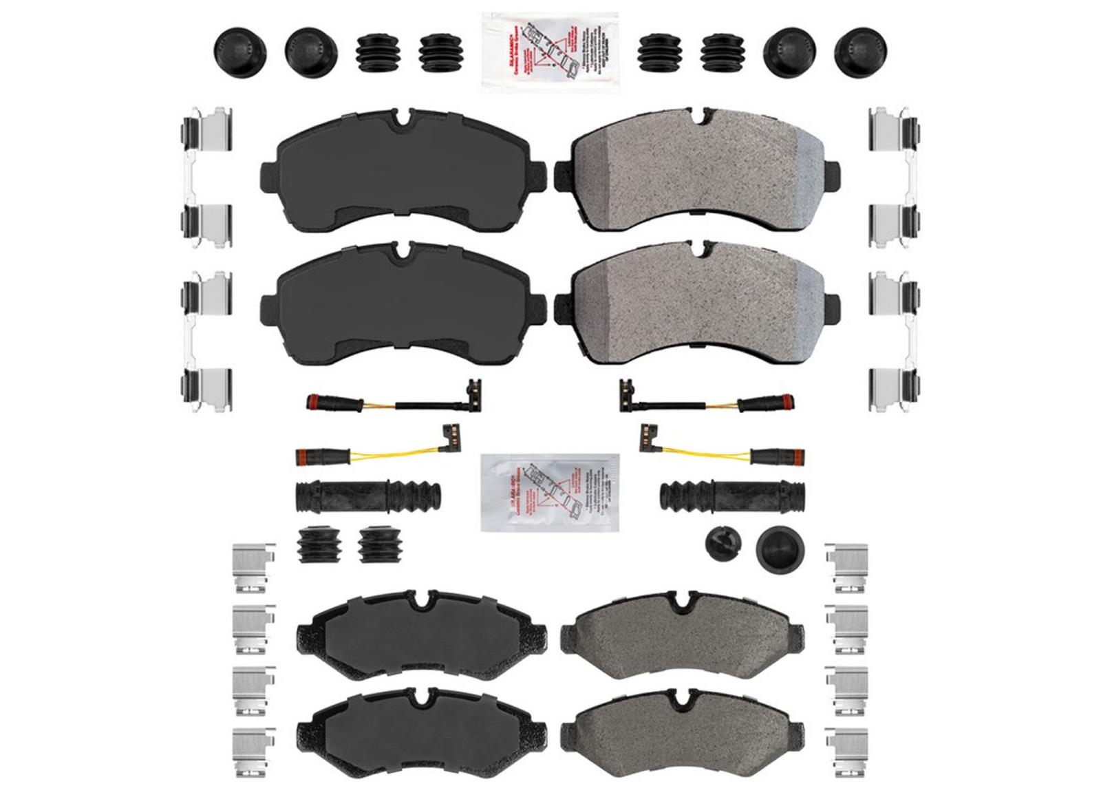 F&R Disc Brake Pads for Mercedes Benz Sprinter 2500 19-24 w Electric Parking