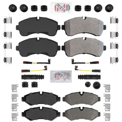 F&R Disc Brake Pads for Mercedes Benz Sprinter 2500 19-24 w Electric Parking