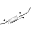 Muffler Pipe Exhaust System for S10 Pick Up 2000 2.2 122.9" Wheelbase