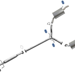 Rear Resonator Dual Exhaust System Mufflers for KIA Optima 2006-2010 2.7L