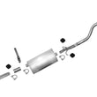 Muffler Pipe Exhaust System for 2001-2003 S10 Pick Up 2.2 108.3 117.9 Wheelbase