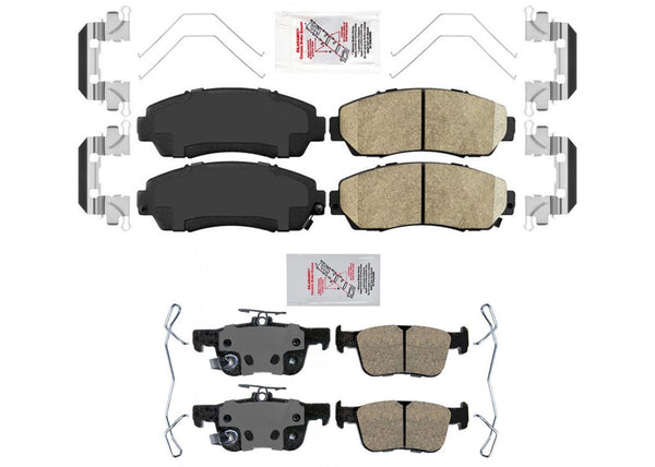 Front + Rear Ameri Pro Ceramic Disc Brake Pads for Acura TLX 2021 2022 2023 2.0L
