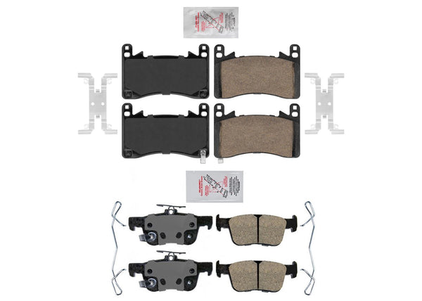 Front Rear Ameri Pro Ceramic Disc Brake Pads for Acura TLX TypeS 2021 2022 2023