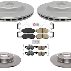 F&R Disc Brake Rotors Ameri Pro Ceramic Pads for Acura TLX 2021 2022 2023 2.0L