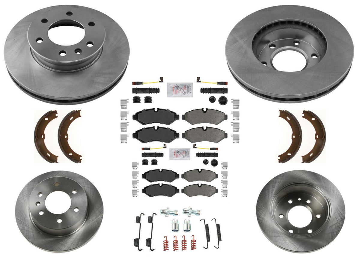 F&R Disc Brake Rotors for Mercedes Benz Sprinter 2500 19-24 w Manual Parking Bk - Photo 1