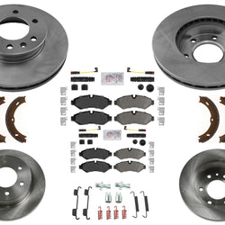 F&R Disc Brake Rotors for Mercedes Benz Sprinter 2500 19-24 w Manual Parking Bk