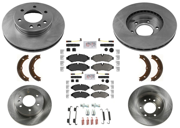 F&R Disc Brake Rotors for Mercedes Benz Sprinter 2500 19-24 w Manual Parking Bk