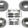 F&R Disc Brake Rotors for Mercedes Benz Sprinter 2500 19-24 w Electric Parking