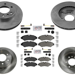 F&R Disc Brake Rotors for Mercedes Benz Sprinter 2500 19-24 w Electric Parking