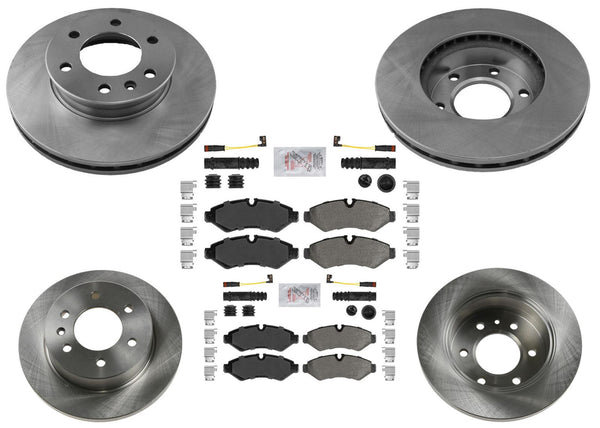 F&R Disc Brake Rotors for Mercedes Benz Sprinter 2500 19-24 w Electric Parking