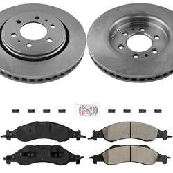 Pastillas de freno de cerámica de rotores delanteros para Ford Expedition para Lincoln Navigator 07-09