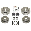 Fits For GRAND CHEROKEE 11-18 Larger 350MM Disc Brake Rotors and Brake Pads 8pc