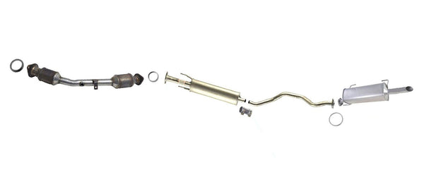 Rear Catalytic Converter Resonator & Muffler For Nissan Versa 07-11 HATCHBACK