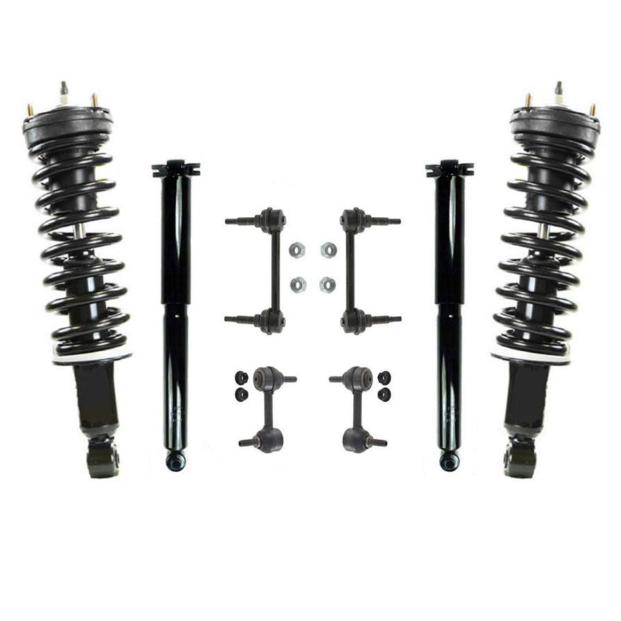 Amortiguadores traseros del puntal delantero para GMC 04-12 tracción trasera con resortes helicoidales delanteros 8 piezas