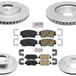 Improved Performance Disc Brake Rotors Pads for Hyundai Elantra Sport 17-20 1.6