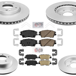 Improved Performance Disc Brake Rotors Pads for Hyundai Elantra Sport 17-20 1.6