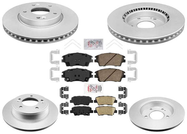 Improved Performance Disc Brake Rotors Pads for Hyundai Elantra Sport 17-20 1.6