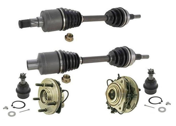 Complete CV Axle Shafts 05-10 Grand Cherokee W/ Limited Slip Differential 6pc