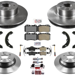 F&R Rear Wheel Drive Disc Brake Rotors Pads For Mercedes Benz S430 S500 04-06
