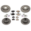 New Front Rear Rotors Brake Pads Rear Seals for Front Wheel Drive Audi A4 96-99