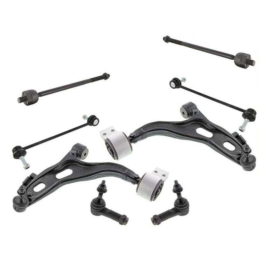 F Control Arm Bushing 05-07 All Wheel Drive Five Hundred Tie Rods Sway Bar 8pc