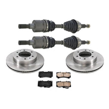 Complete Front Axles Disc Rotors & Brake Pads for Hummer H3 H3T 2006-2010