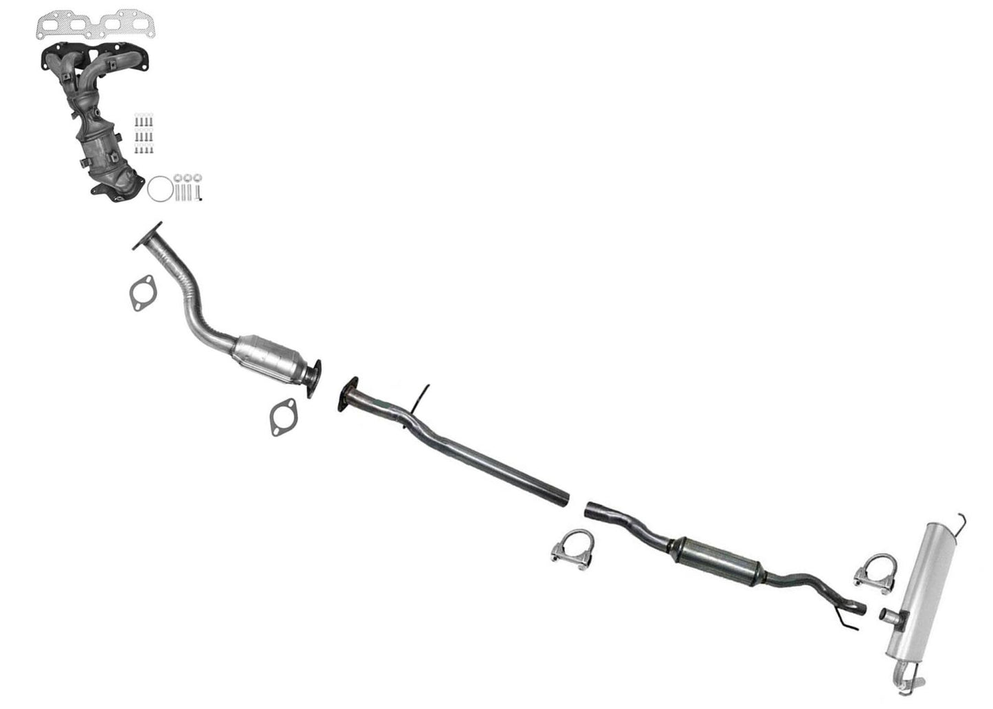 Resonator & Muffler for Nissan Rogue 08-13 FWD AWD 2.5L FEDERAL EMISSIONS ONLY