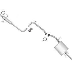 Sistema de escape con resonador medio y silenciador para Toyota Corolla 1.6L 1991-1992