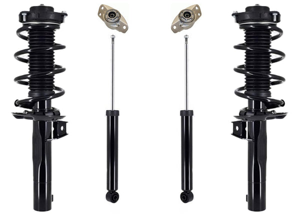 Coil Spring Struts + Rear Shocks Absorber Mounts & Bushings for Audi A3 06-13