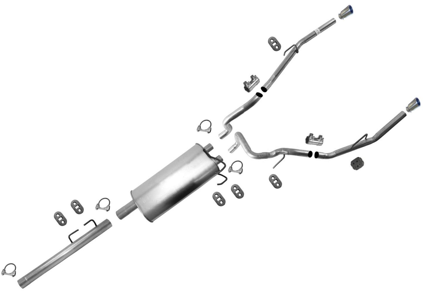 High Flow Dual Exhaust Fits Ram With Factory Duals For Ram 1500 2009-2016 5.7