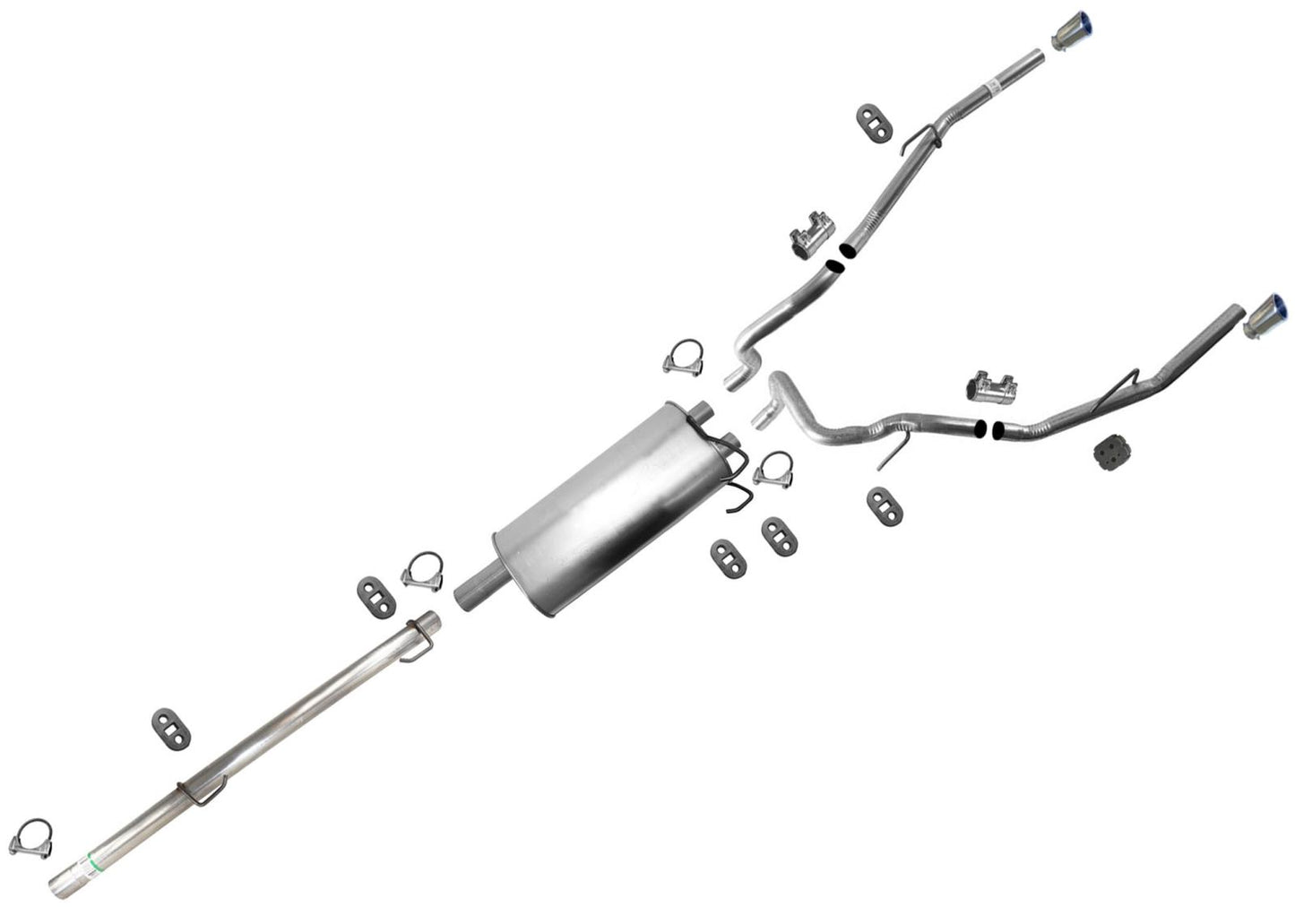 High Flow Dual Exhaust Fits Ram With Factory Duals For Ram 1500 2013-2016 5.7L