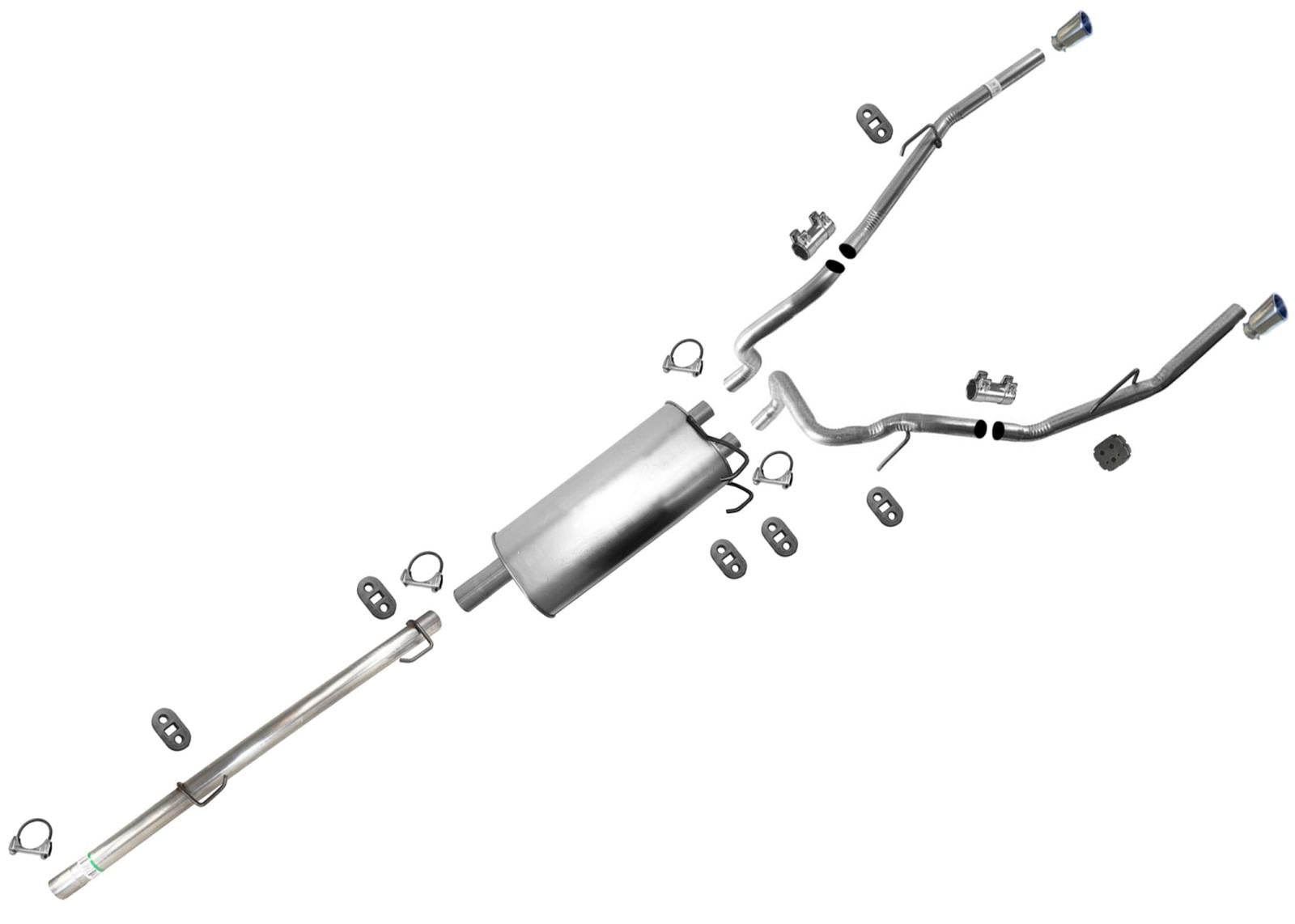 High Flow Dual Exhaust Fits Ram With Factory Duals For Ram 1500 2013-2016 5.7L