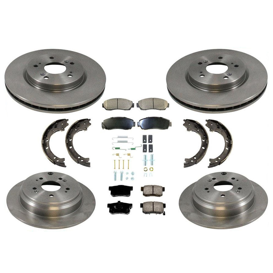 Front & Rear Brake Rotors & Ceramic Brake Pads 8Pc for Honda CR-V 2007-2011 - Photo 1