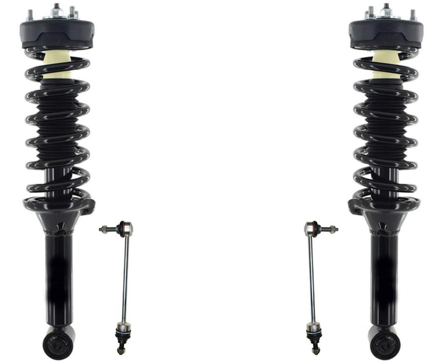 Front Complete Struts & Sway Bar Links For Land Rover LR4 2010-2016