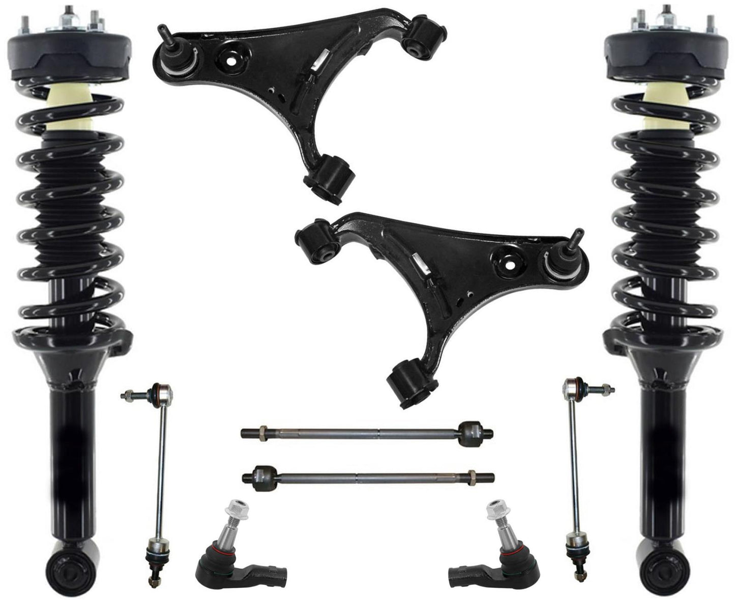 Front Struts Upper Control Arms Tie Rods & Links For Land Rover LR4 2010-2016