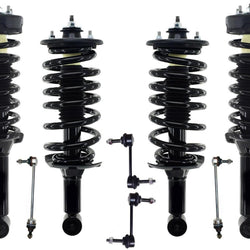 Front & Rear Complete Struts W/ Coil Spring & Links For Land Rover LR4 2010-16