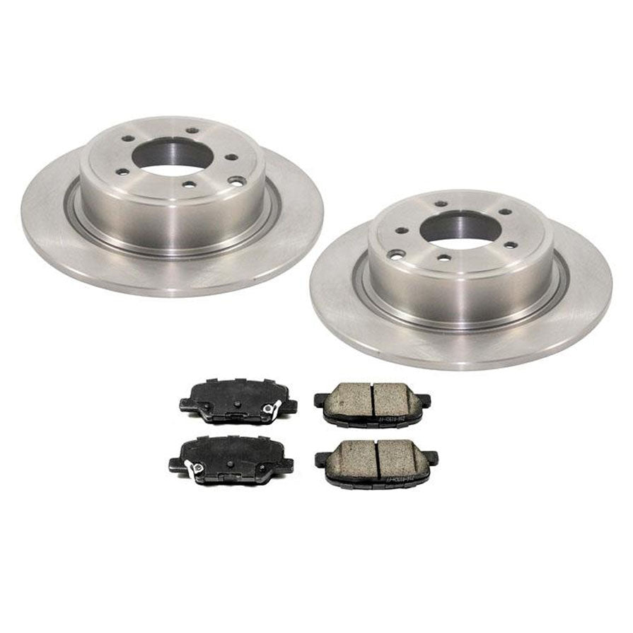 REAR Rotors & Brake Pads Front Wheel Drive for Mitsubishi Outlander 2013-2015