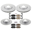 Front & Rear Coated Brake Rotors & Brake Pads For Jeep Renegade 2015-2022