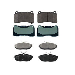 Fits 07-11 Mustang 5.4L Shelby GT500 13.98 Inch Ceramic F & R Brake Pads 6Pc