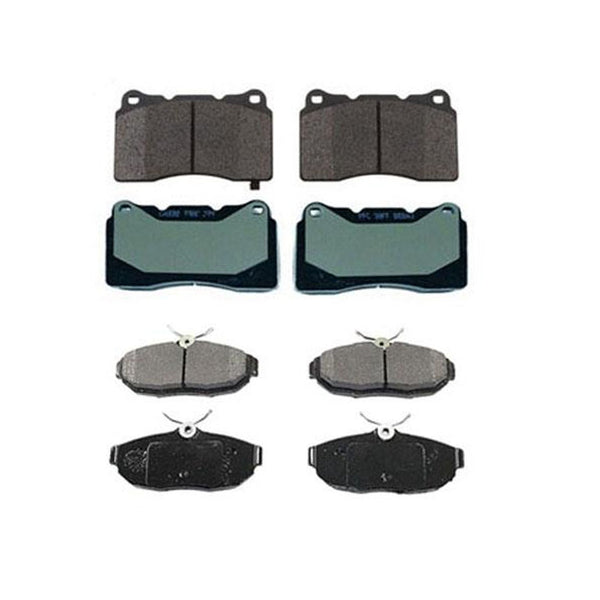 Fits 07-11 Mustang 5.4L Shelby GT500 13.98 Inch Ceramic F & R Brake Pads 6Pc