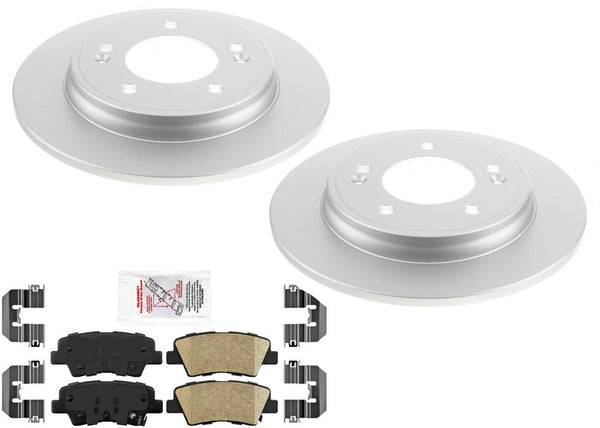 Improved Performance REAR Disc Brake Rotors Pads for Hyundia Elantra Sport 17-20