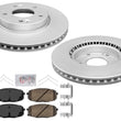 Improved Perf. Front Disc Brake Rotors Pads for Kia Soul 17-19 Natural Aspirated