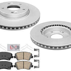 Improved Performance Front Disc Brake Rotors Pads for Hyundai Elantra GT 2017