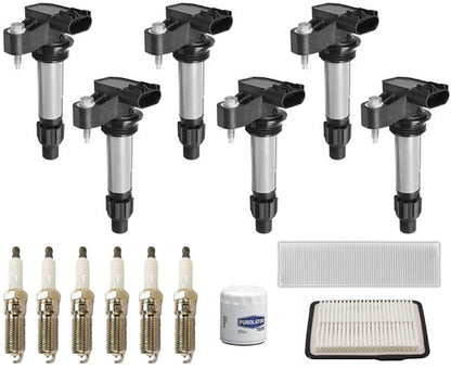 6 Direct Ignition Coils Spark Plugs & Filters For Chevrolet Malibu 3.6L 2008-12