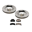 Front Brake Rotors Pads DUAL REAR WHEEL 4 Wheel Drive 90-00 K3500 Chevy Pick Up