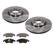 (2) FRONT Brake Rotors & Ceramic Pads All for Audi A4 & A4 Quattro 2.0 12-16