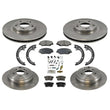 For 2005-2006 Honda CR-V Front & Rear Brake Rotors & Ceramic Pads Parking Shoes